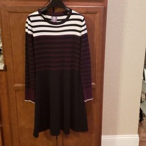 Stripped sweater dress
